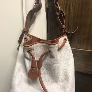 Dooney leather drawstring bag